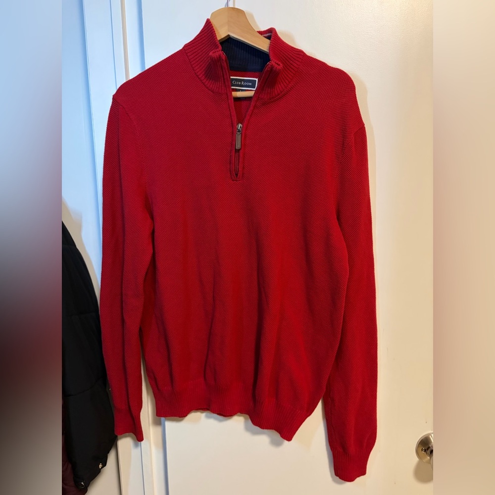 Polo Ralph Lauren Men's Red Zip-Up Sweater